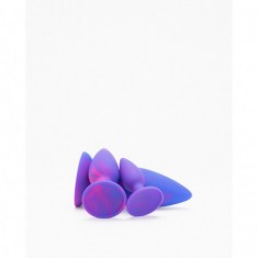 Playbird® - Buttplug set - 3 formaten - met extra sterke zuignap - paars