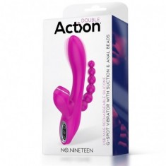 ACTION - No. Nineteen - rabbit vibrator - beads - paars