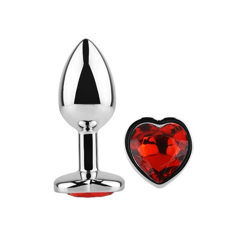 Afterdark - Scarlet heart - buttplug - maat M - aluminium