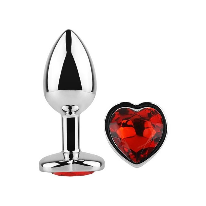 Afterdark - Scarlet heart - buttplug - maat L - aluminium