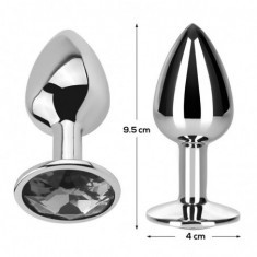 Afterdark - White jewel - buttplug - maat L - aluminium