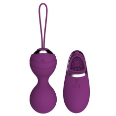 Playbird® - Vibrerend ei draadloos - extra vibrator in afstandsbediening - aubergine