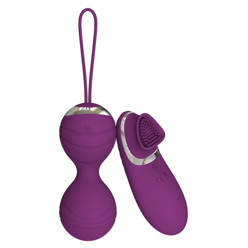 Playbird® - Vibrerend ei draadloos - extra vibrator in afstandsbediening - aubergine