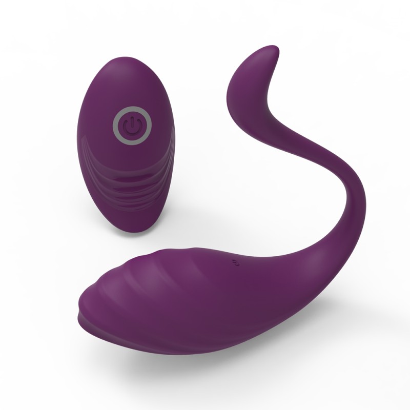 Playbird® - Vibrerend Eitje met afstandsbediening – oplaadbaar - aubergine