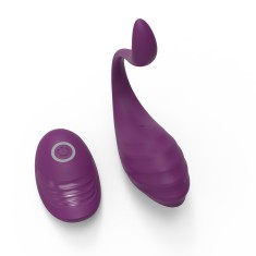 Playbird® - Vibrerend Eitje met afstandsbediening – oplaadbaar - aubergine